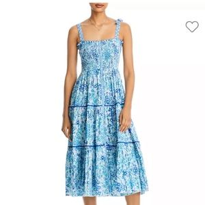 POUPETTE ST BARTH TRINY TIERED FLORAL MIDI DRESS